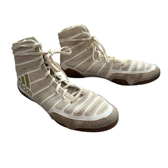 Adidas Adizero Varner Wrestling Shoes White Gold Men’s 8.5 main image 7